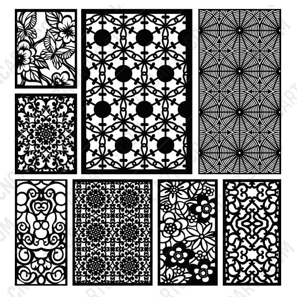 DXF Files Vector CNC Panels Collection 35 DXF of PLASMA Laser Router Cut 