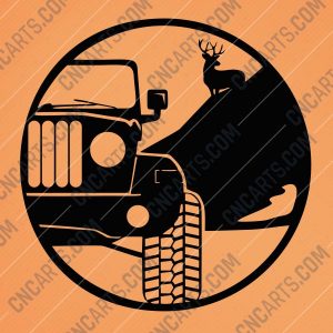 Jeep and Whitetail design files - EPS AI SVG DXF CDR