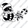Snowman candy cane design files - EPS AI SVG DXF CDR
