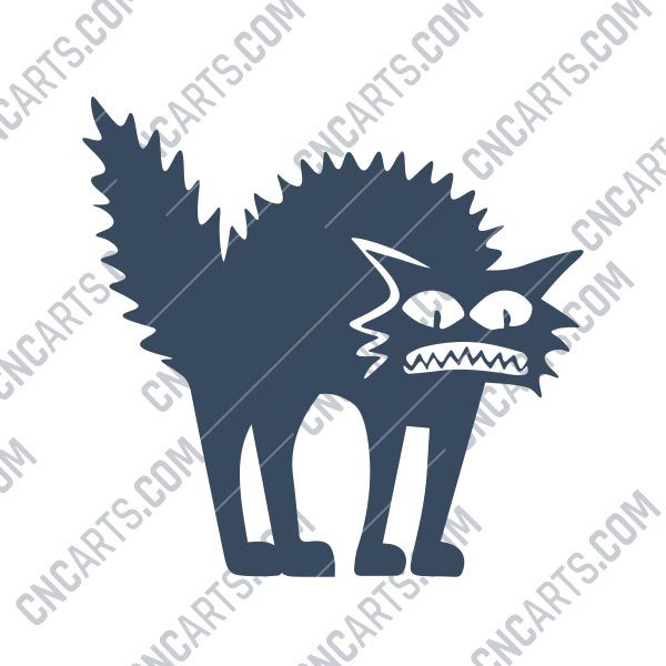 Shaggy cat Design file - EPS AI SVG DXF CDR