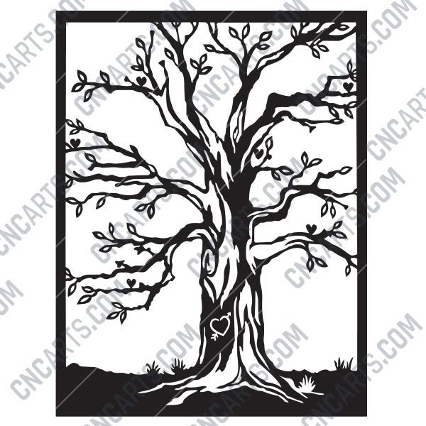 Tree love design files - EPS AI SVG DXF CDR