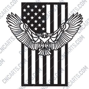 American Eagle Flag Design files - EPS AI SVG DXF CDR