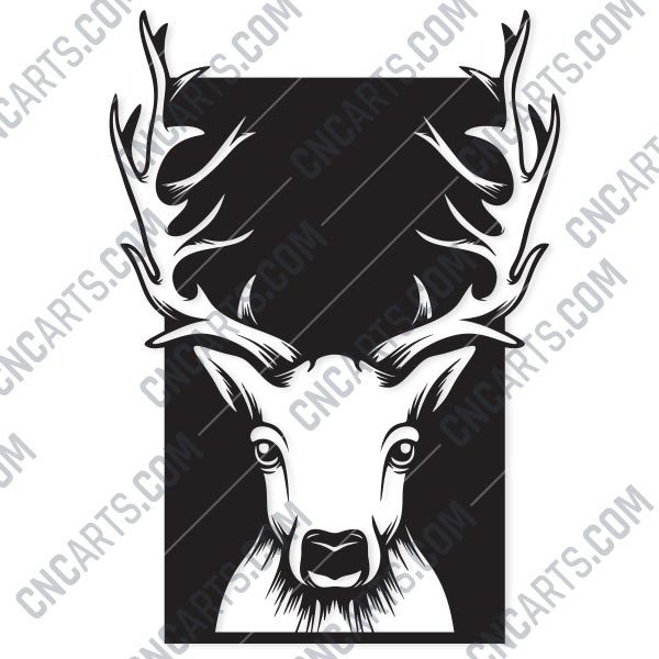 Deer head Design file - EPS AI SVG DXF CDR