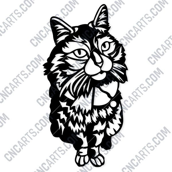 Panno cat Design file - EPS AI SVG DXF CDR