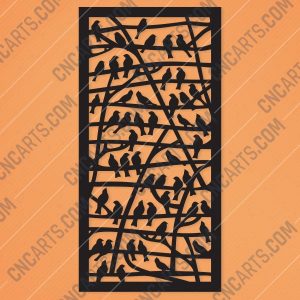 Partition With Birds Pattern Design files - EPS AI SVG DXF CDR R00145