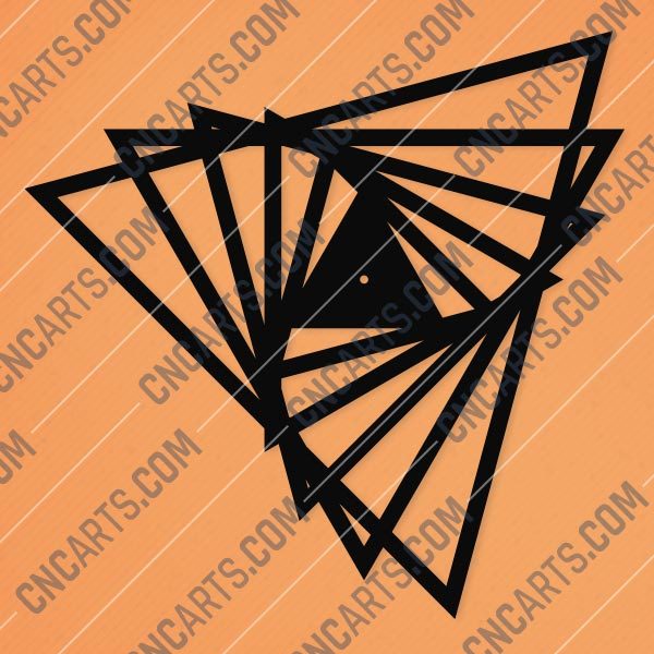 Triangle clock Design files - DXF SVG CDR EPS AI