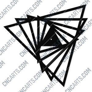 Triangle clock Design files - DXF SVG CDR EPS AI