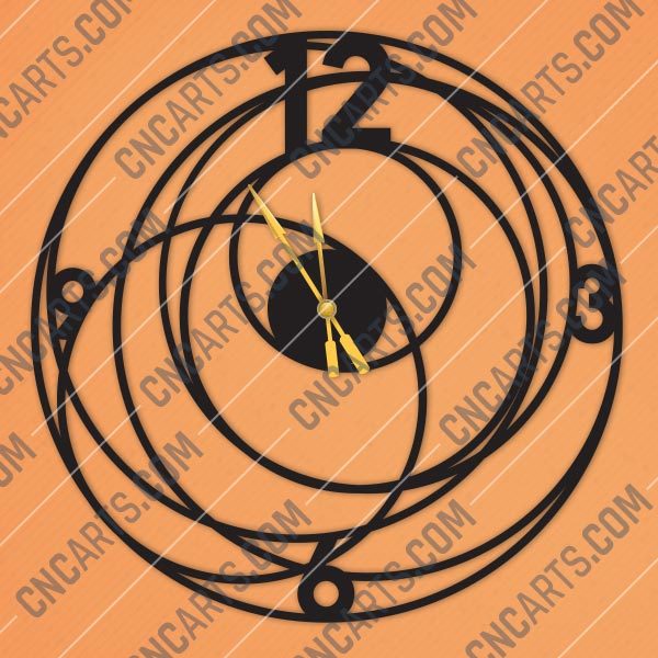 Big Bang Wall Clock Design file - DXF SVG EPS AI CDR