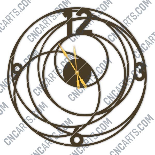 Big Bang Wall Clock Design file - DXF SVG EPS AI CDR