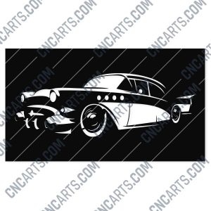 Vintage Classic Car Wall Art Design file - EPS AI SVG DXF CDR