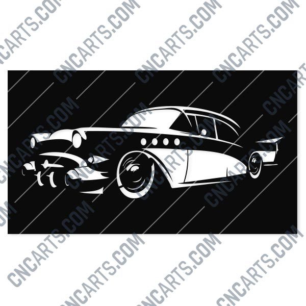 Vintage Classic Car Wall Art Design file - EPS AI SVG DXF CDR