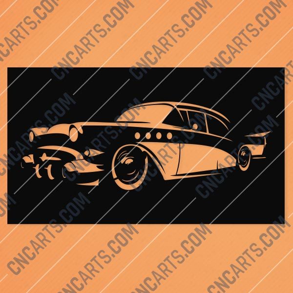 Vintage Classic Car Wall Art Design file - EPS AI SVG DXF CDR