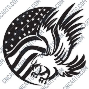 American Eagle Flag Design files - DXF SVG EPS AI CDR