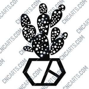 Cactus Wall Vector Design file - DXF SVG EPS AI CDR