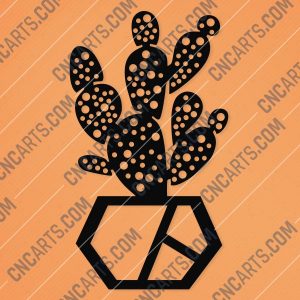 Cactus Wall Vector Design file - DXF SVG EPS AI CDR