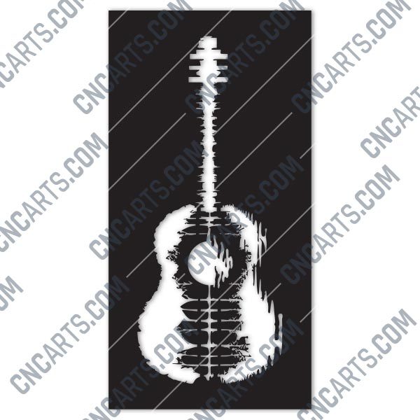 Guitar Art Vector design files - DXF SVG EPS AI CDR