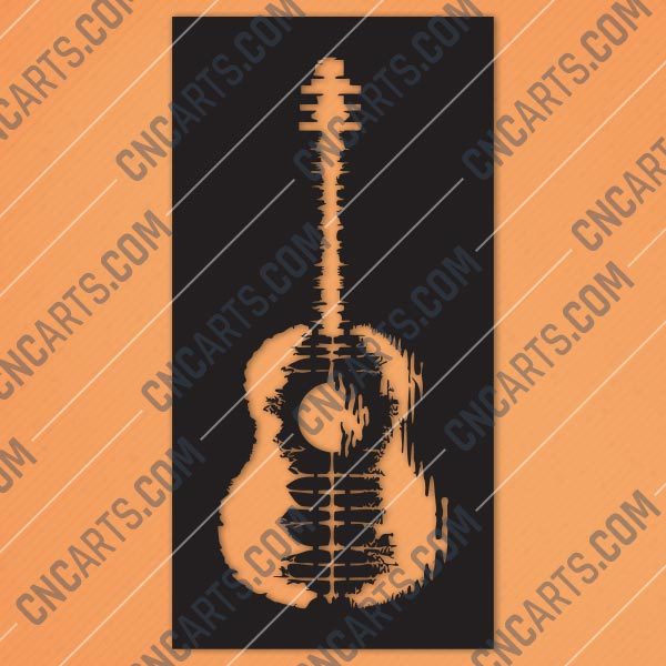 Guitar Art Vector design files - DXF SVG EPS AI CDR