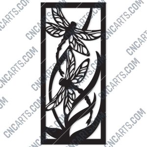 Dragonfly Wall Art Design files - DXF SVG EPS AI CDR