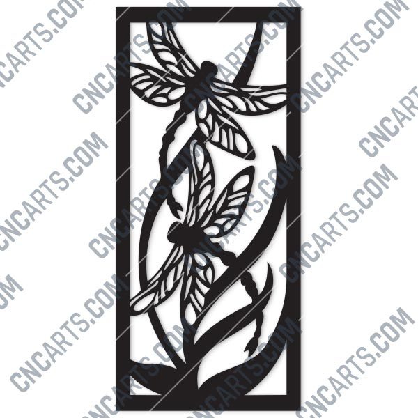 Dragonfly Wall Art Design files - DXF SVG EPS AI CDR