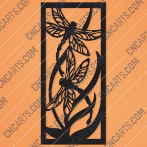 Dragonfly Wall Art Design files - DXF SVG EPS AI CDR