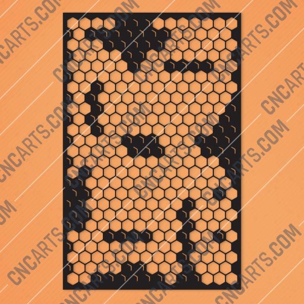 Honeycomb Pattern Design files - DXF SVG EPS AI CDR