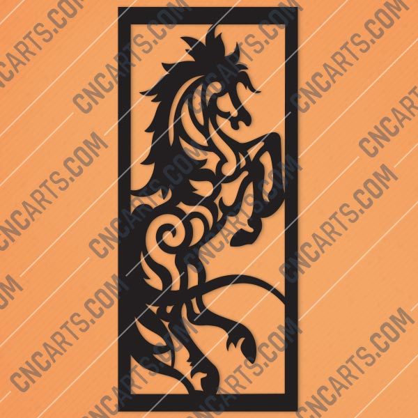 Horse Wall Art Design files - DXF SVG EPS AI CDR