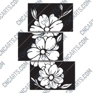 Hibiscus Flowers Cut Design files – DXF SVG EPS AI CDR