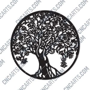 Tree Art Design files - DXF SVG CDR EPS AI - P199