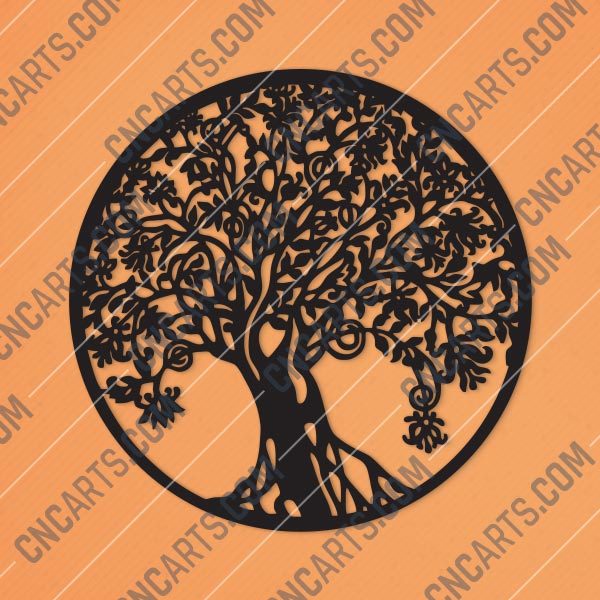 Tree Art Design files - DXF SVG CDR EPS AI - P199