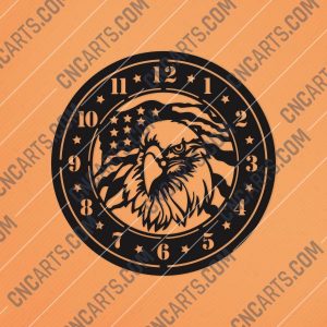 American Eagle Wall Clock Design files - DXF SVG EPS AI CDR