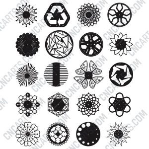 Wall clocks vector design files - DXF SVG EPS AI CDR