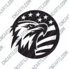 American Eagle Design files P0206 - DXF SVG EPS AI CDR