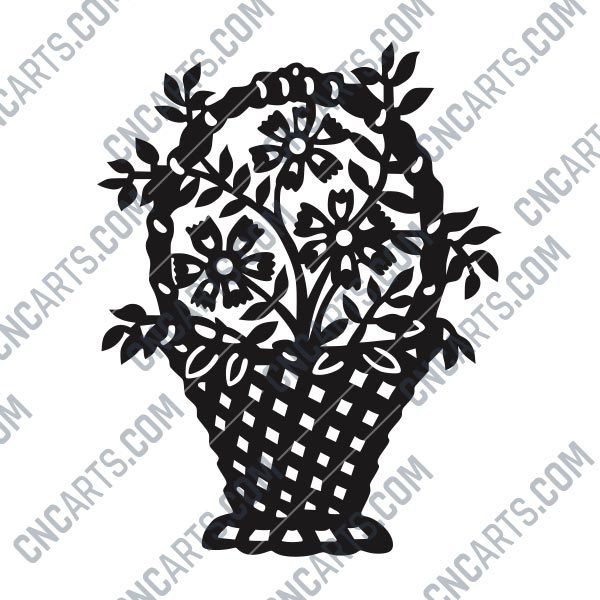 Bouquet of flowers Vector Design files - DXF SVG EPS AI CDR