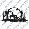 Cowboy Wall Art Vector Design file - DXF SVG EPS AI CDR