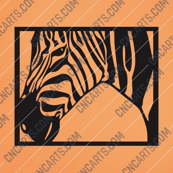 Zebra Wall Decoration vector design files - DXF SVG EPS AI CDR