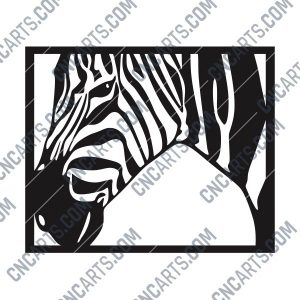 Zebra Wall Decoration vector design files - DXF SVG EPS AI CDR