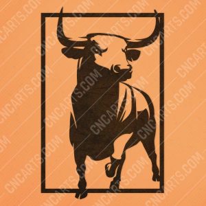 Bull panel design files - DXF SVG EPS AI CDR