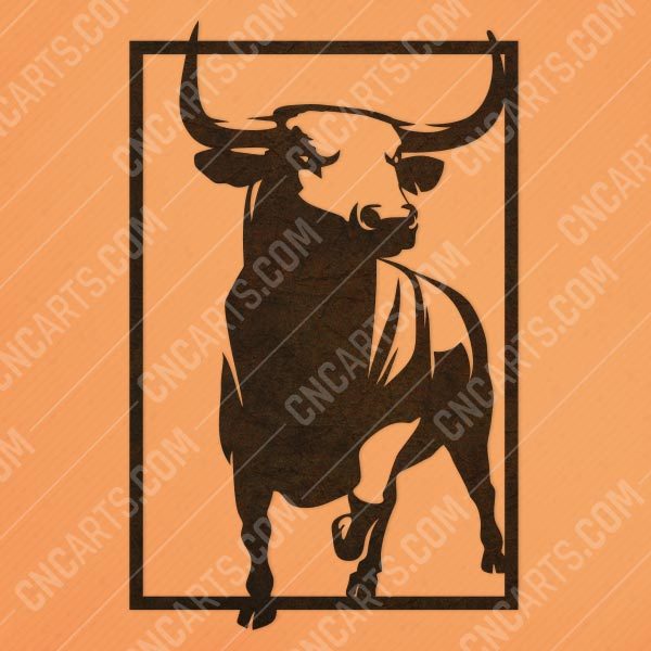 Bull panel design files - DXF SVG EPS AI CDR