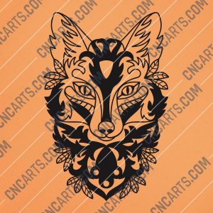 Ornament fox design files - DXF SVG EPS AI CDR