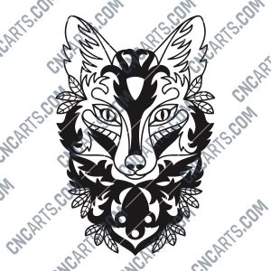 Ornament fox design files - DXF SVG EPS AI CDR