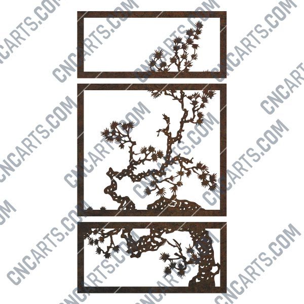 Tree wall decor design files - DXF SVG CDR EPS AI - P252