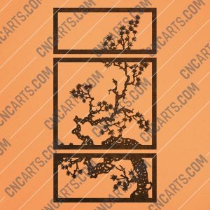 Tree wall decor design files - DXF SVG CDR EPS AI - P252