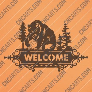 Welcome bear design files - SVG DXF EPS AI CDR