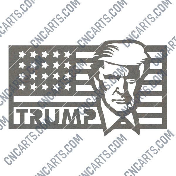 CNC Vector DXF Plasma Router Laser Cut DXF-CDR Vector Files Moms For Trump 