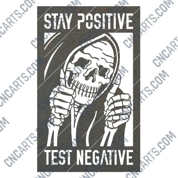 Test negative stay positive vector design files - DXF SVG EPS AI CDR