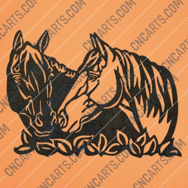 Horses wall art design files – DXF SVG EPS AI CDR