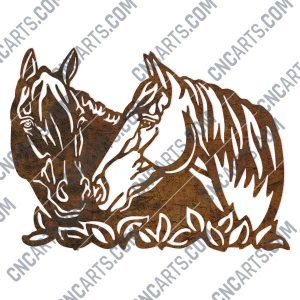 Horses wall art design files – DXF SVG EPS AI CDR