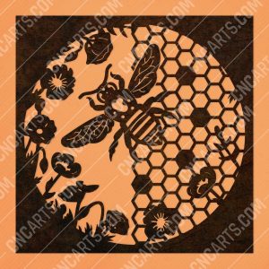 Honeycomb wall decor design files - DXF SVG EPS AI CDR