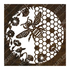 Honeycomb wall decor design files - DXF SVG EPS AI CDR