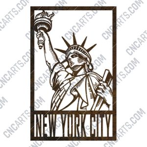 New york city vector design files - DXF SVG EPS AI CDR